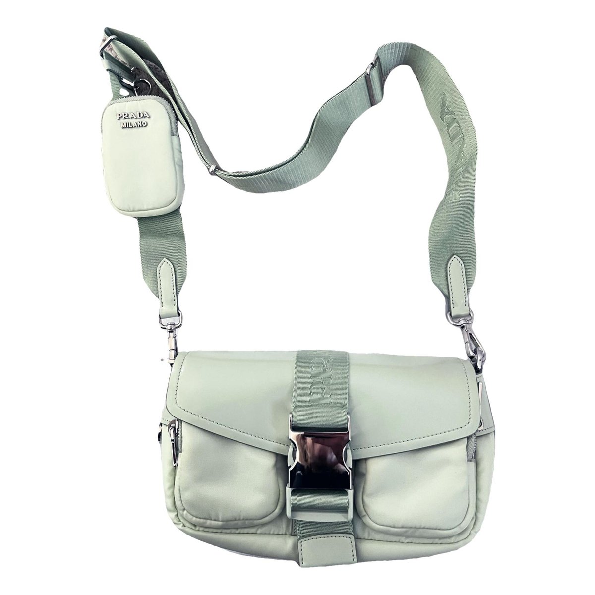 Prada Pocket patent leather crossbody bag