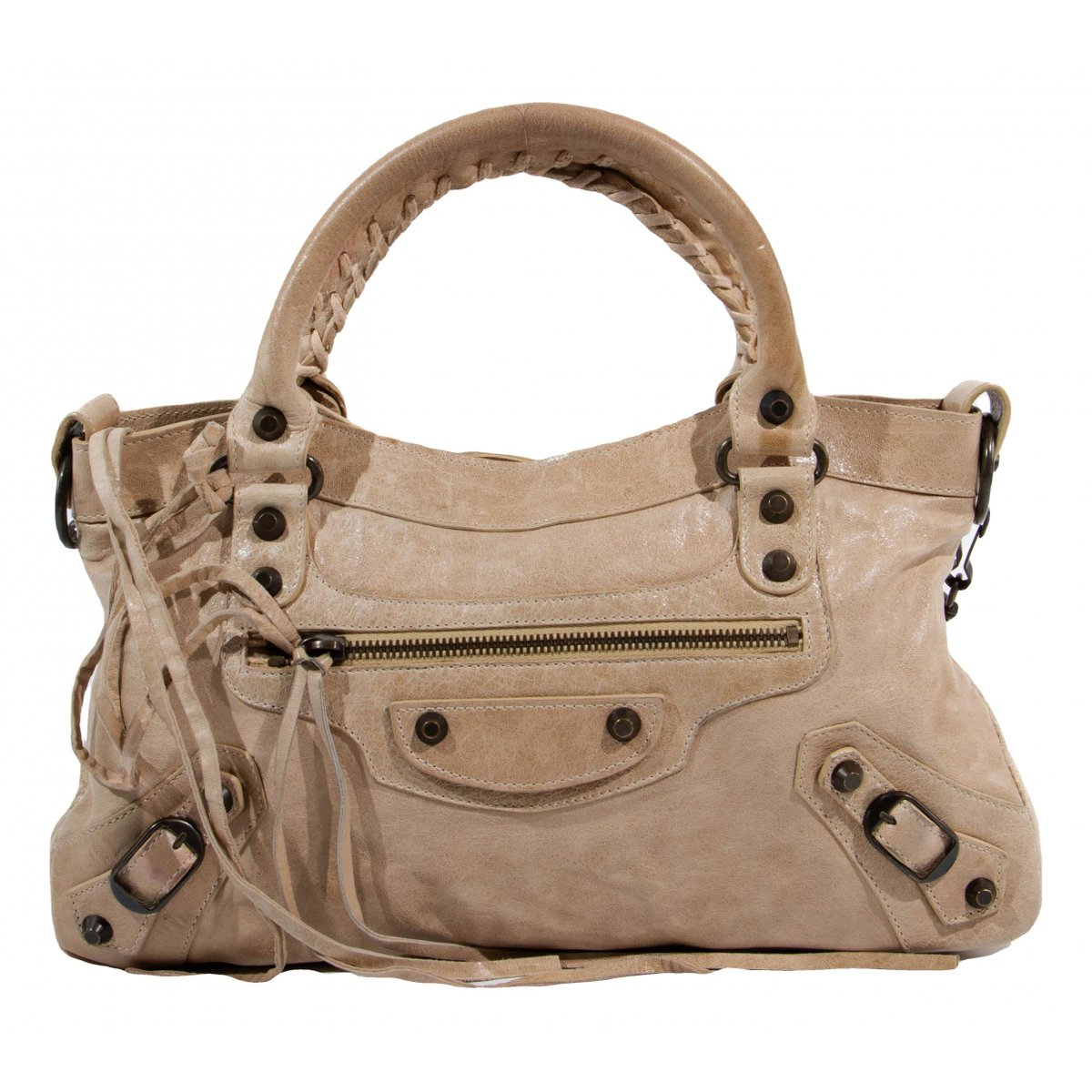 First leather handbag
