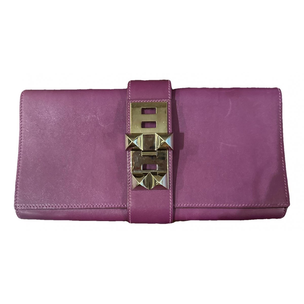 Médor leather clutch bag