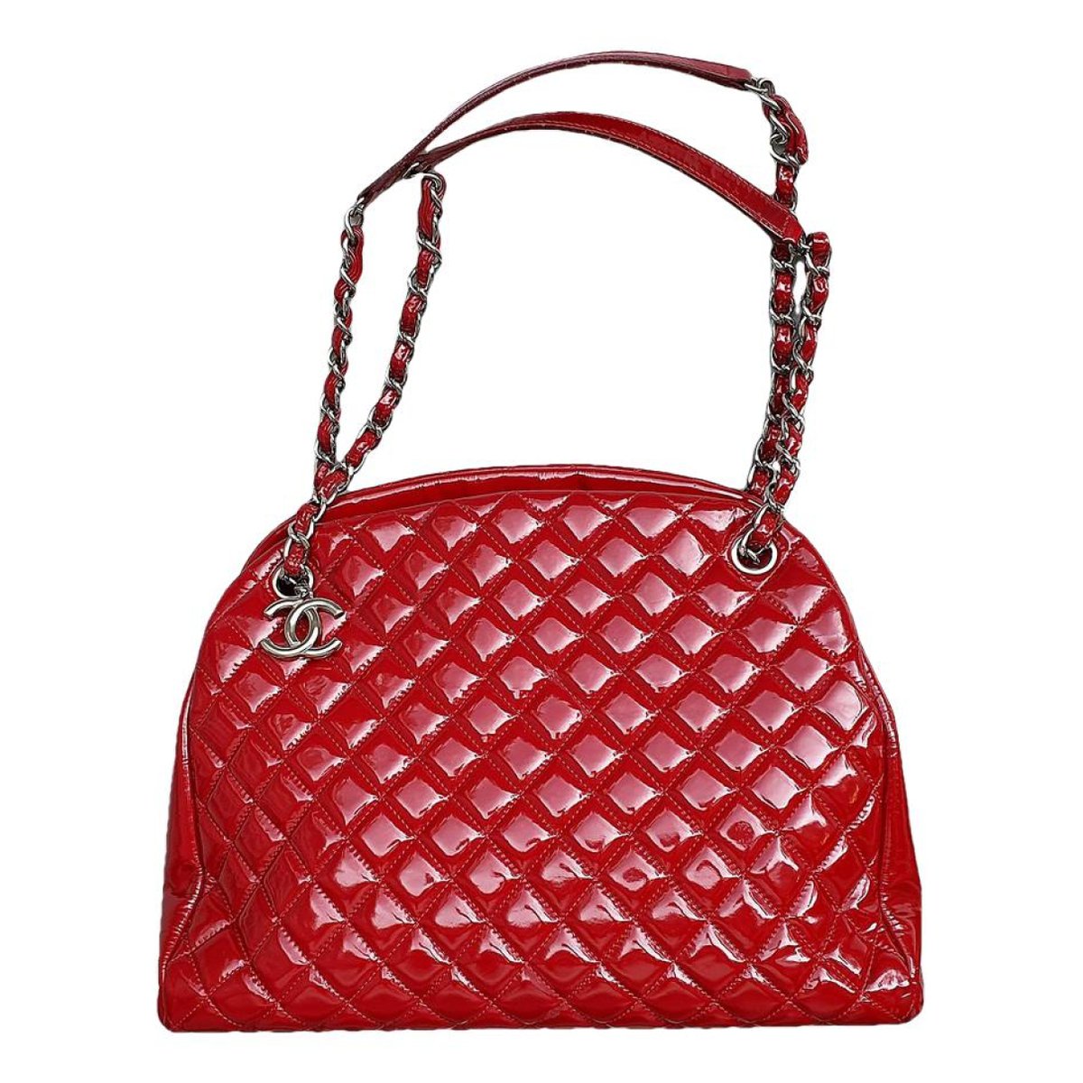 Mademoiselle patent leather handbag