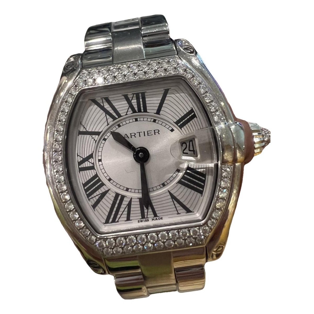 Roadster white gold watch