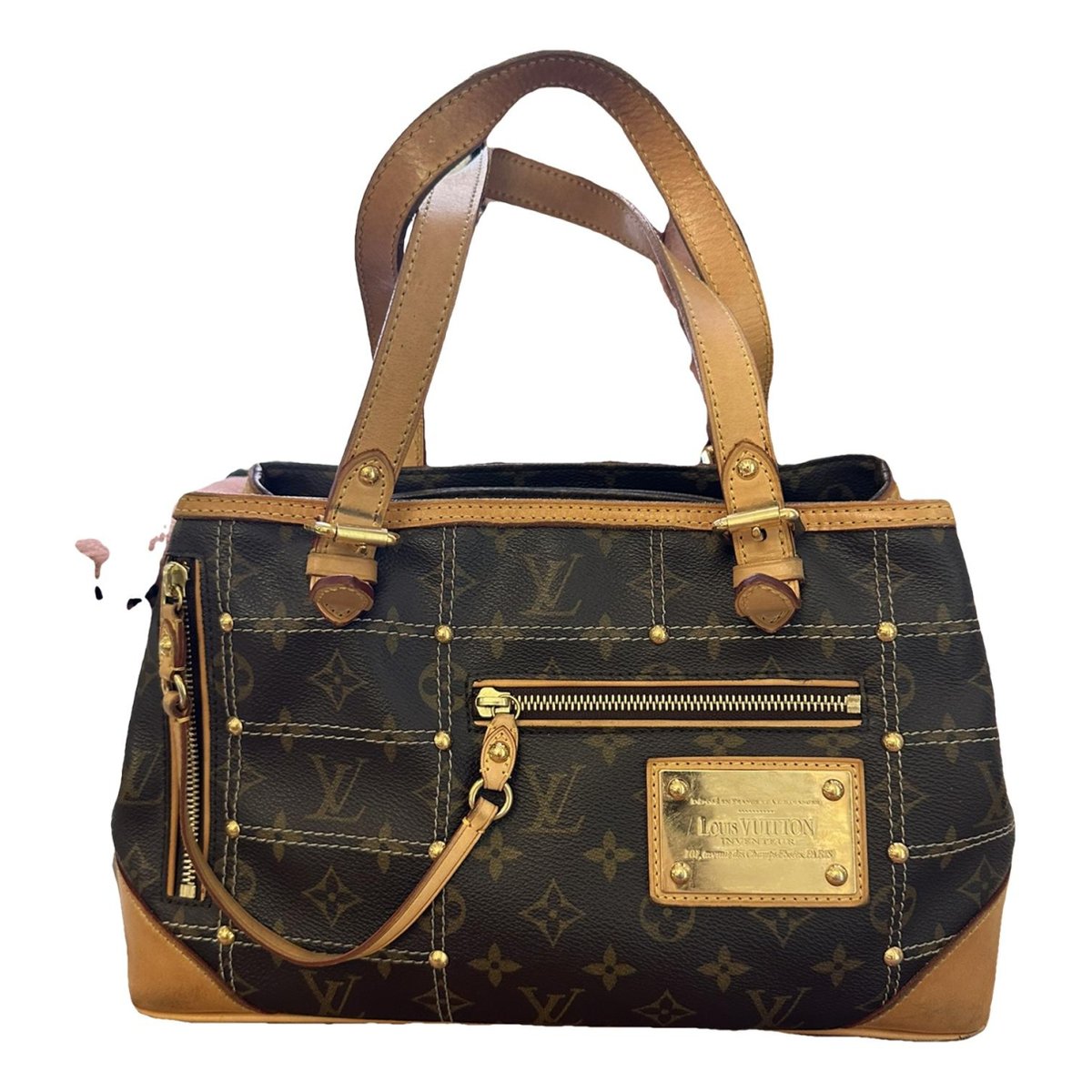 Rivets leather handbag