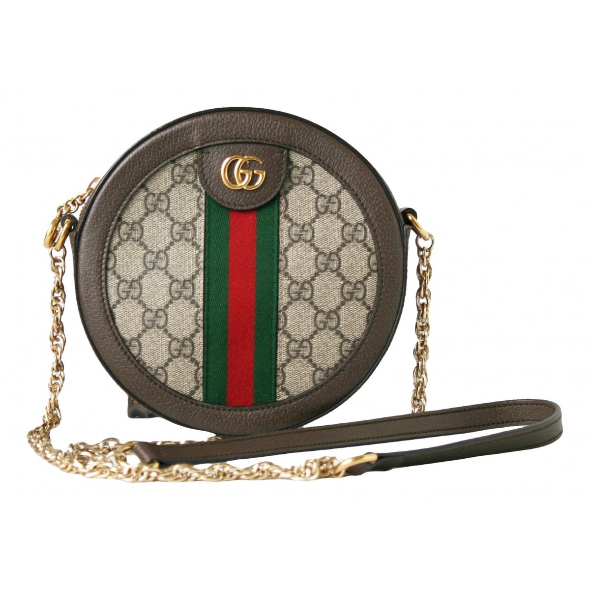 Ophidia Round leather handbag