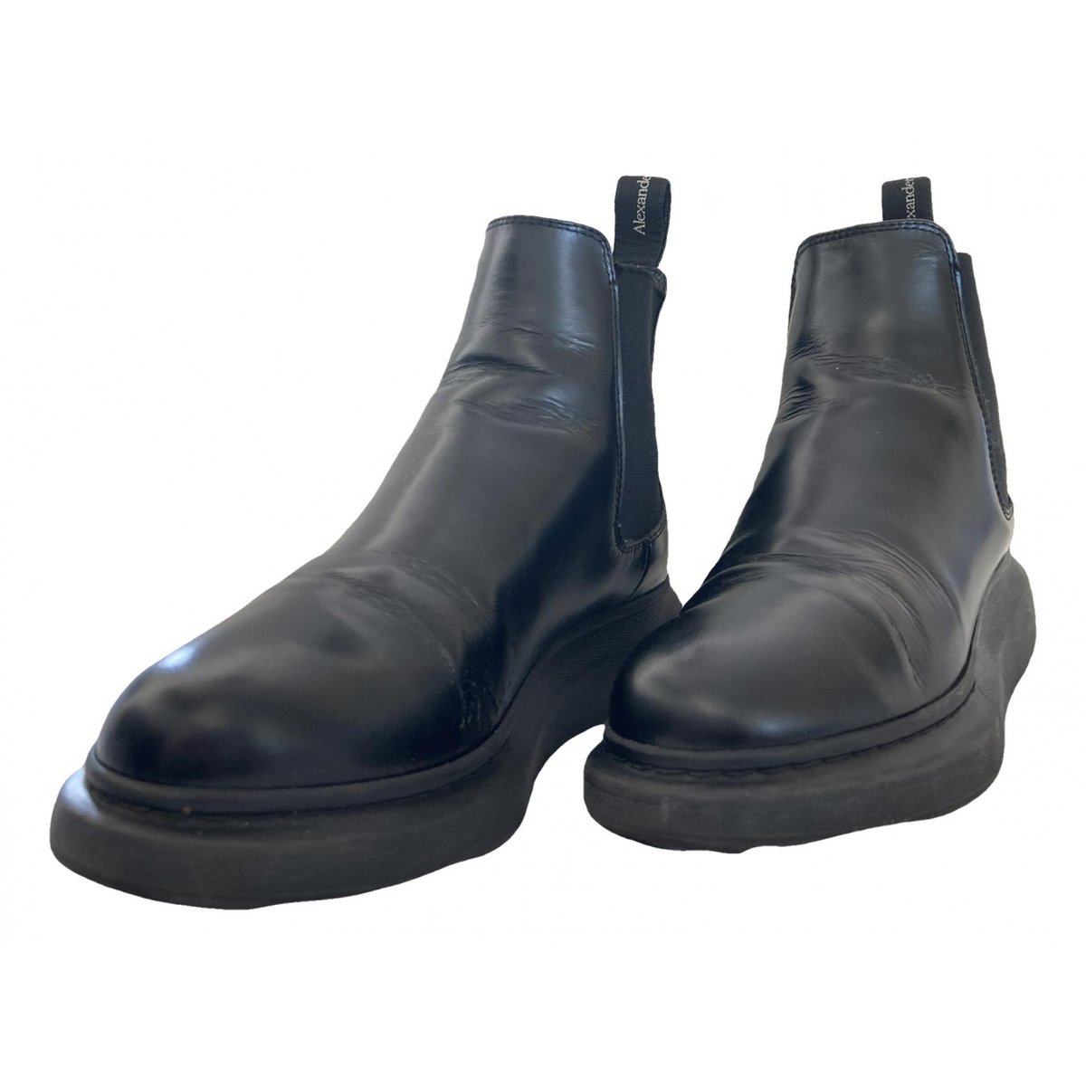 Hybrid leather ankle boots