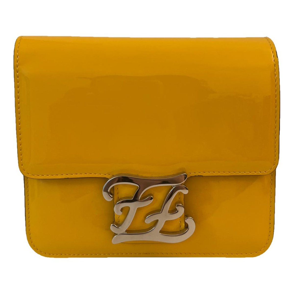 Fendigraphy patent leather handbag