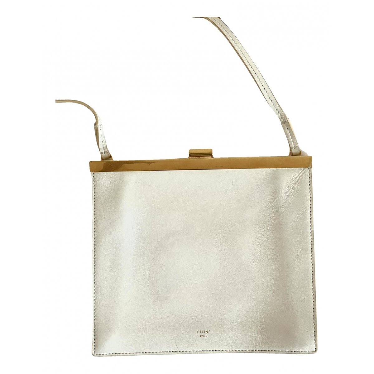 Clasp leather crossbody bag