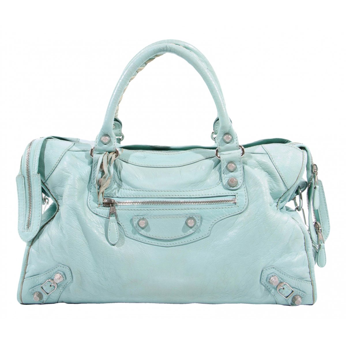 City leather handbag