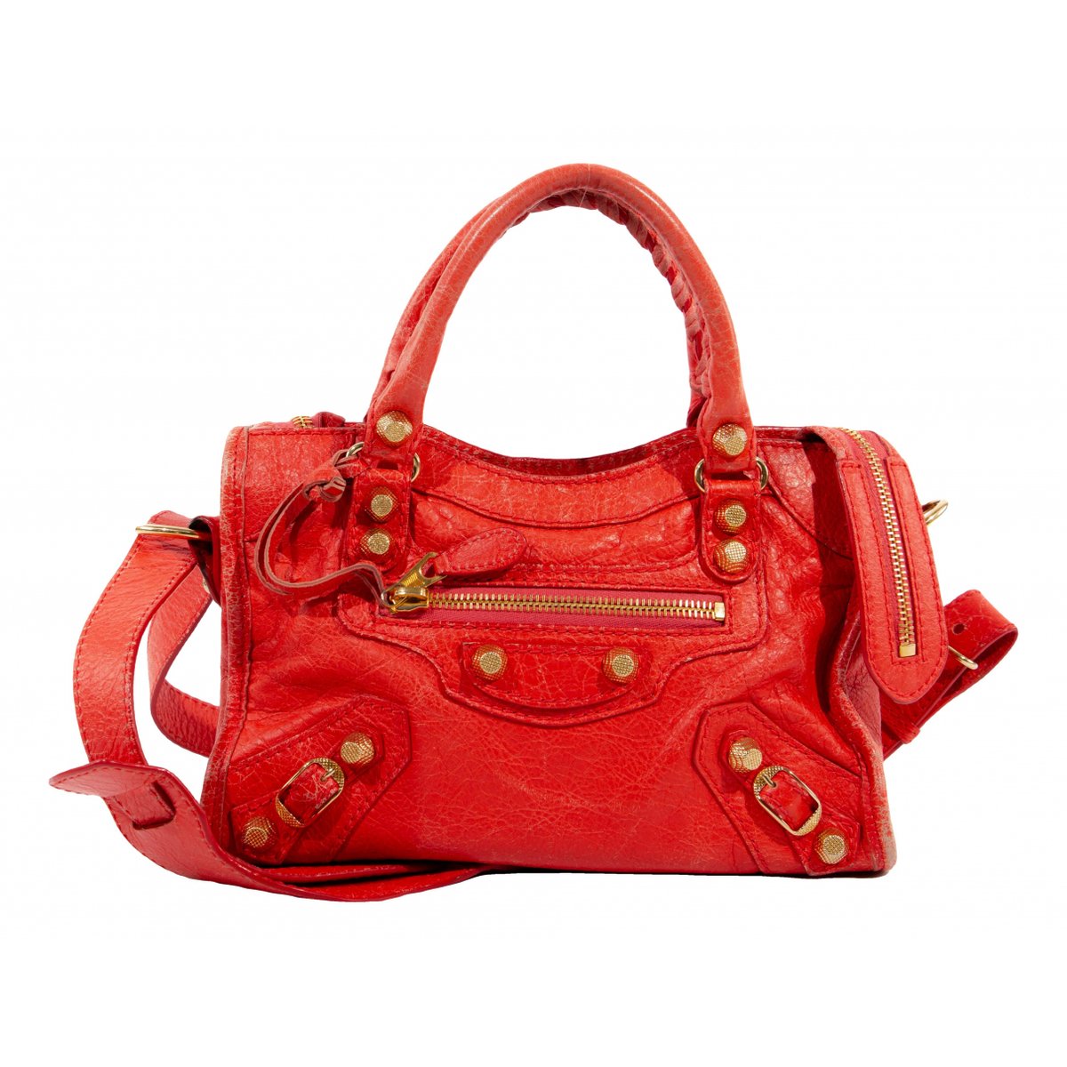 City leather handbag