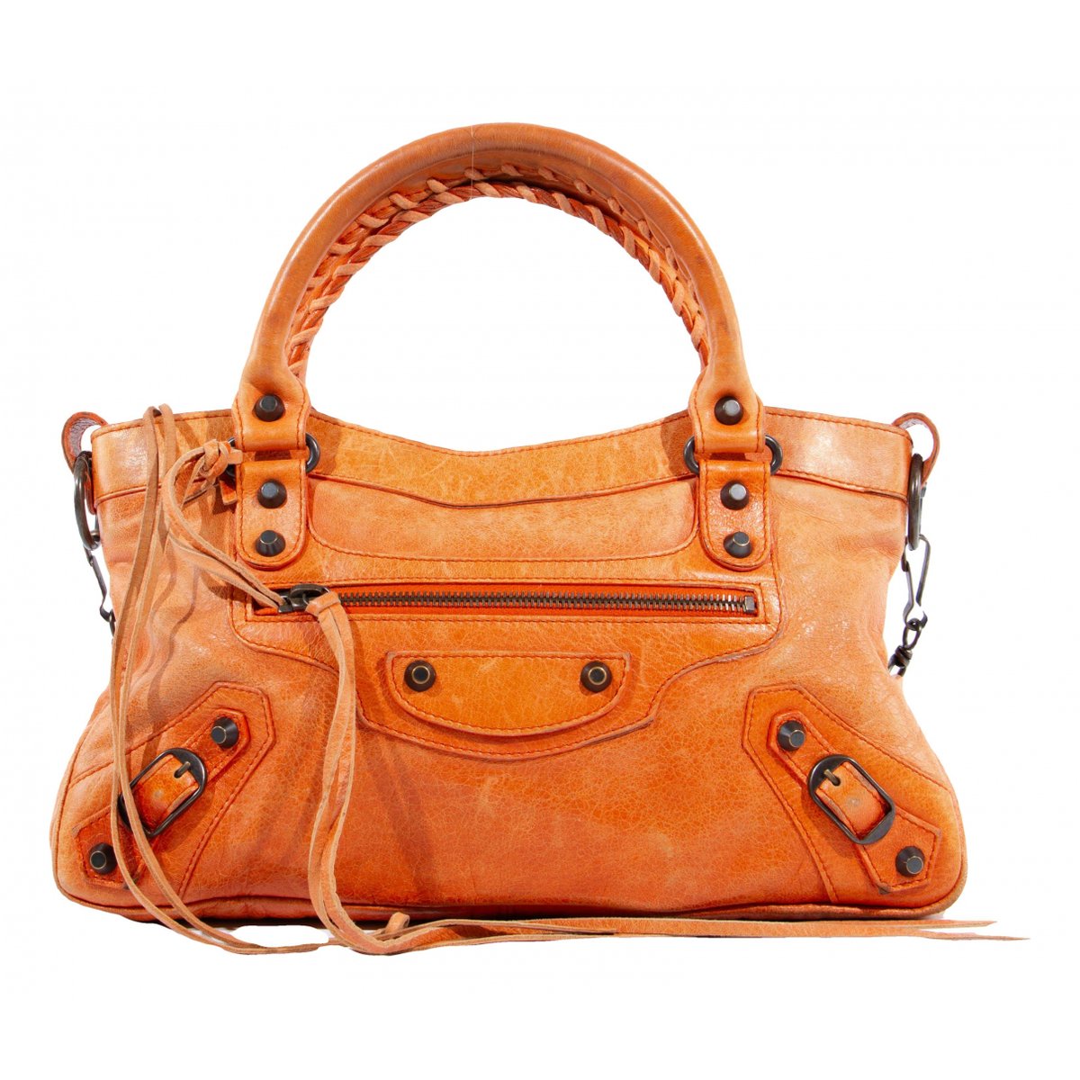 First leather handbag