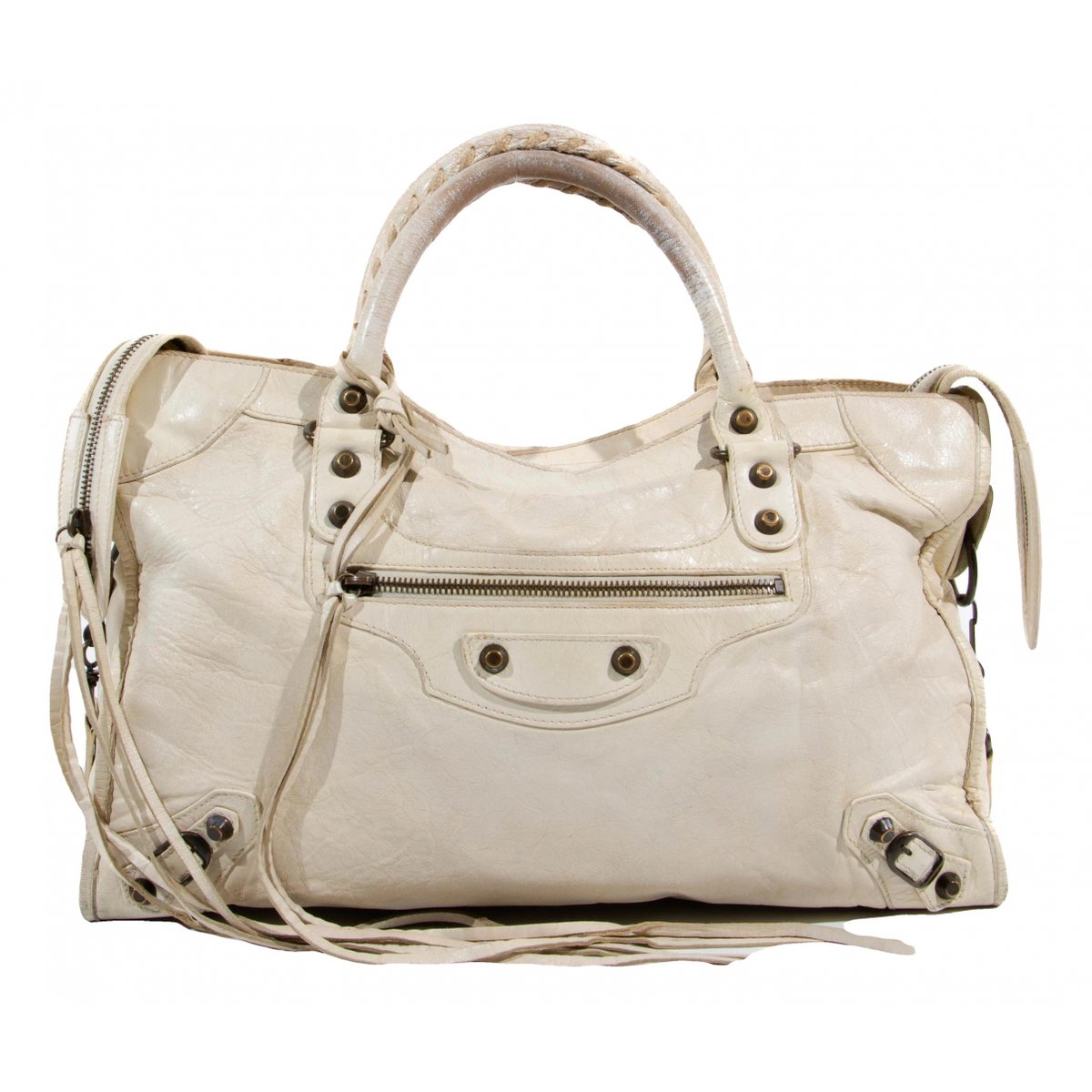 City leather handbag