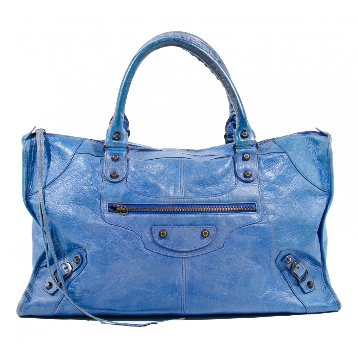 Work leather handbag
