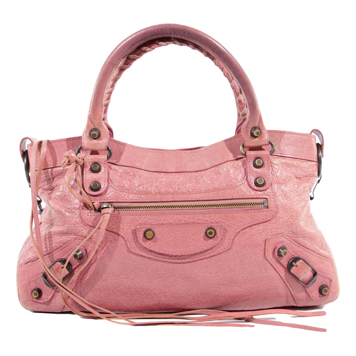 First leather handbag