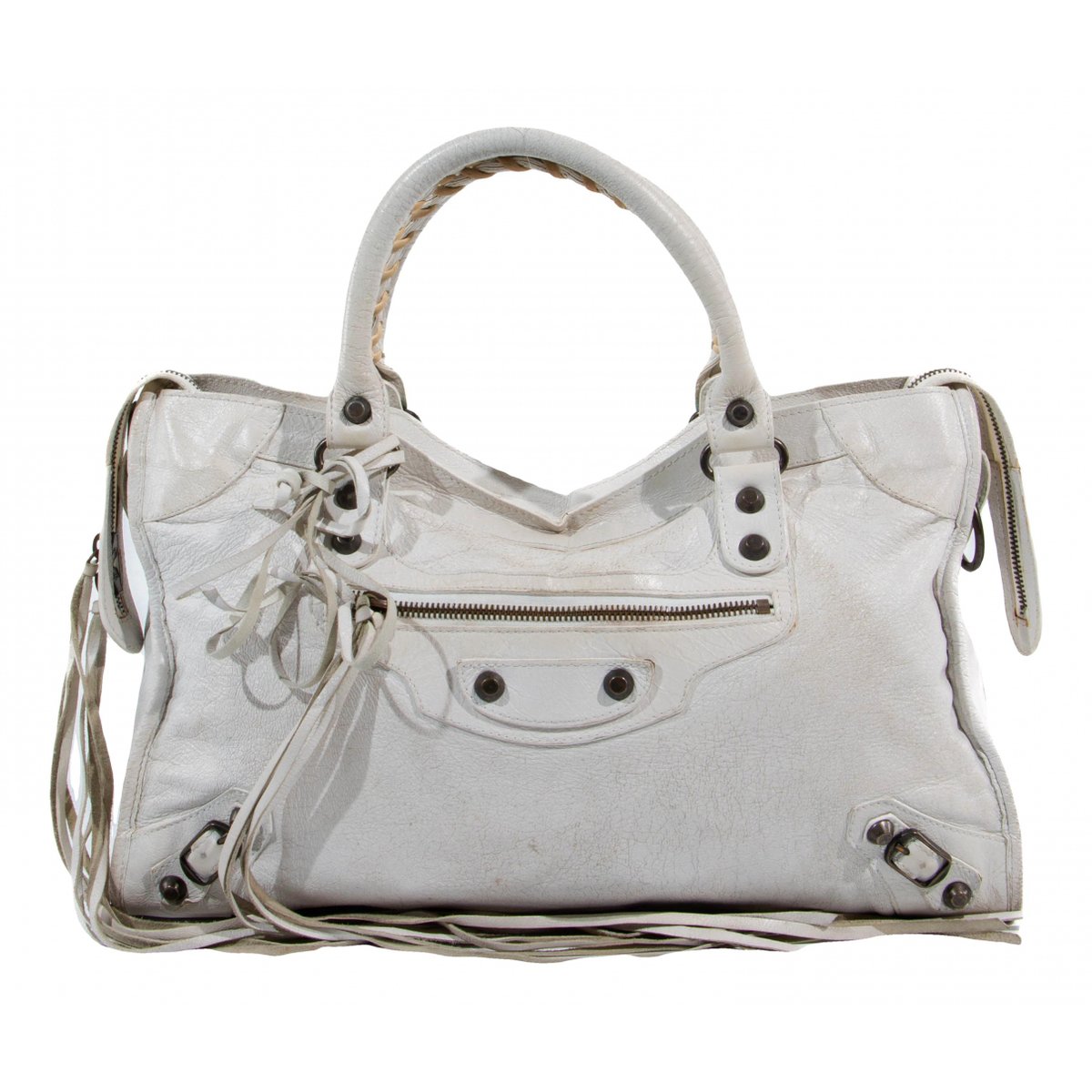 City leather handbag