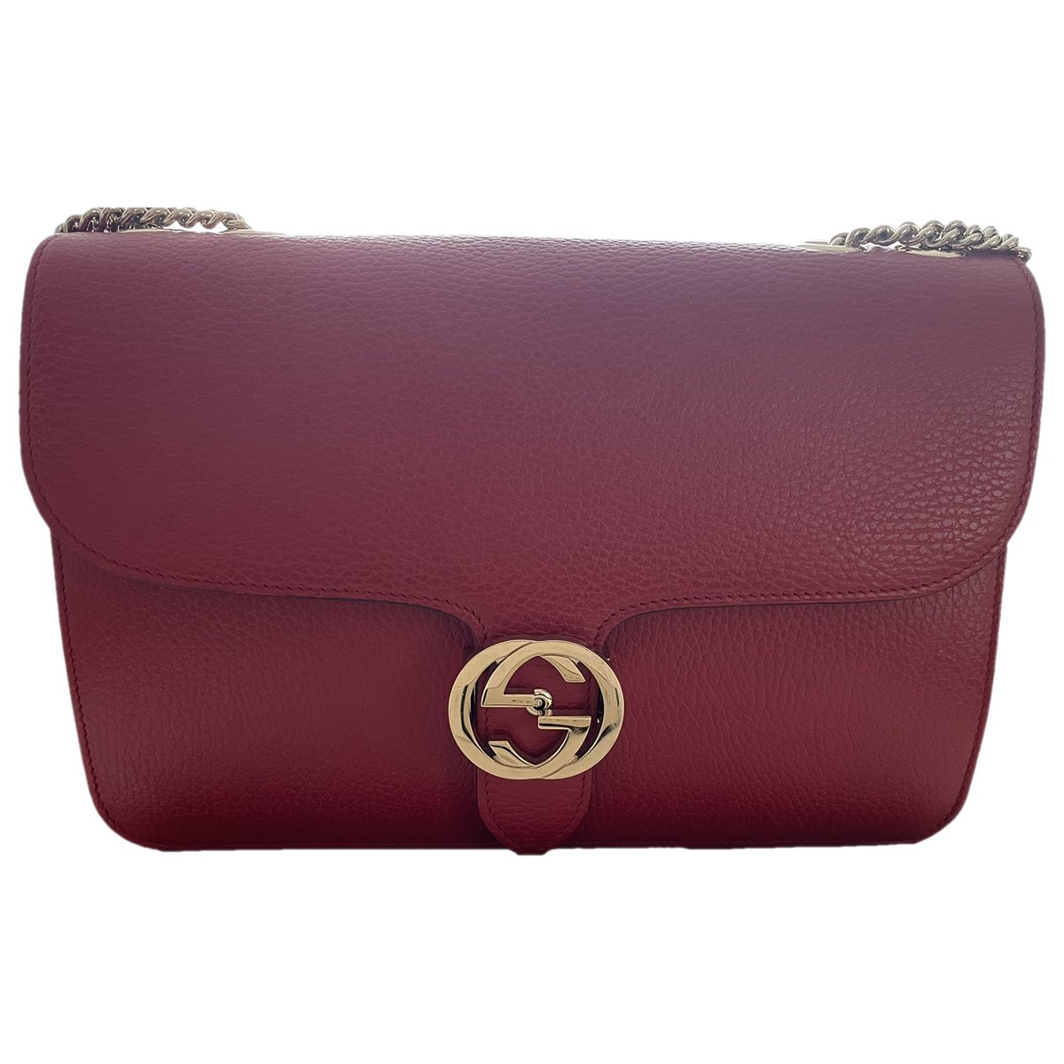 Interlocking leather handbag