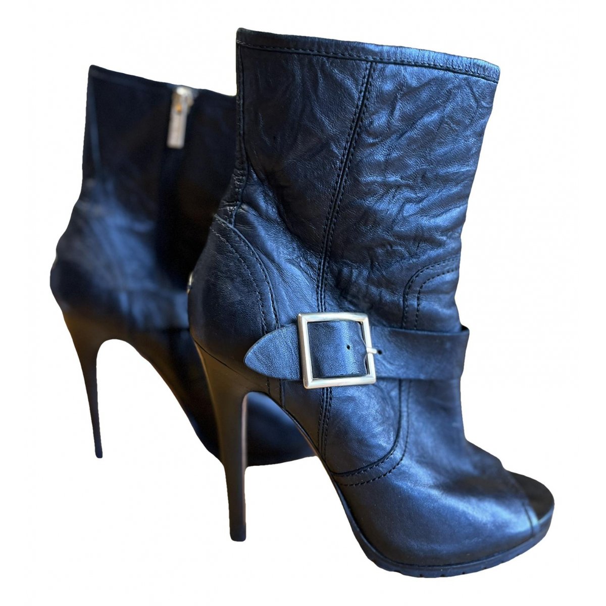Britney leather buckled boots