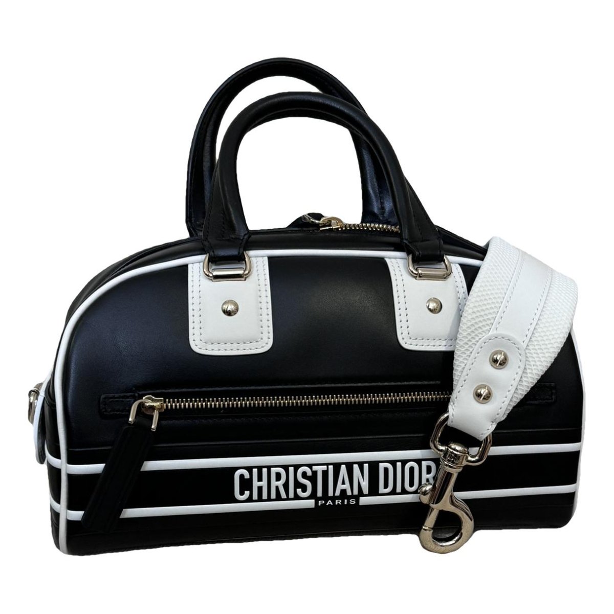 Dior Vibe Zip Bowling leather handbag