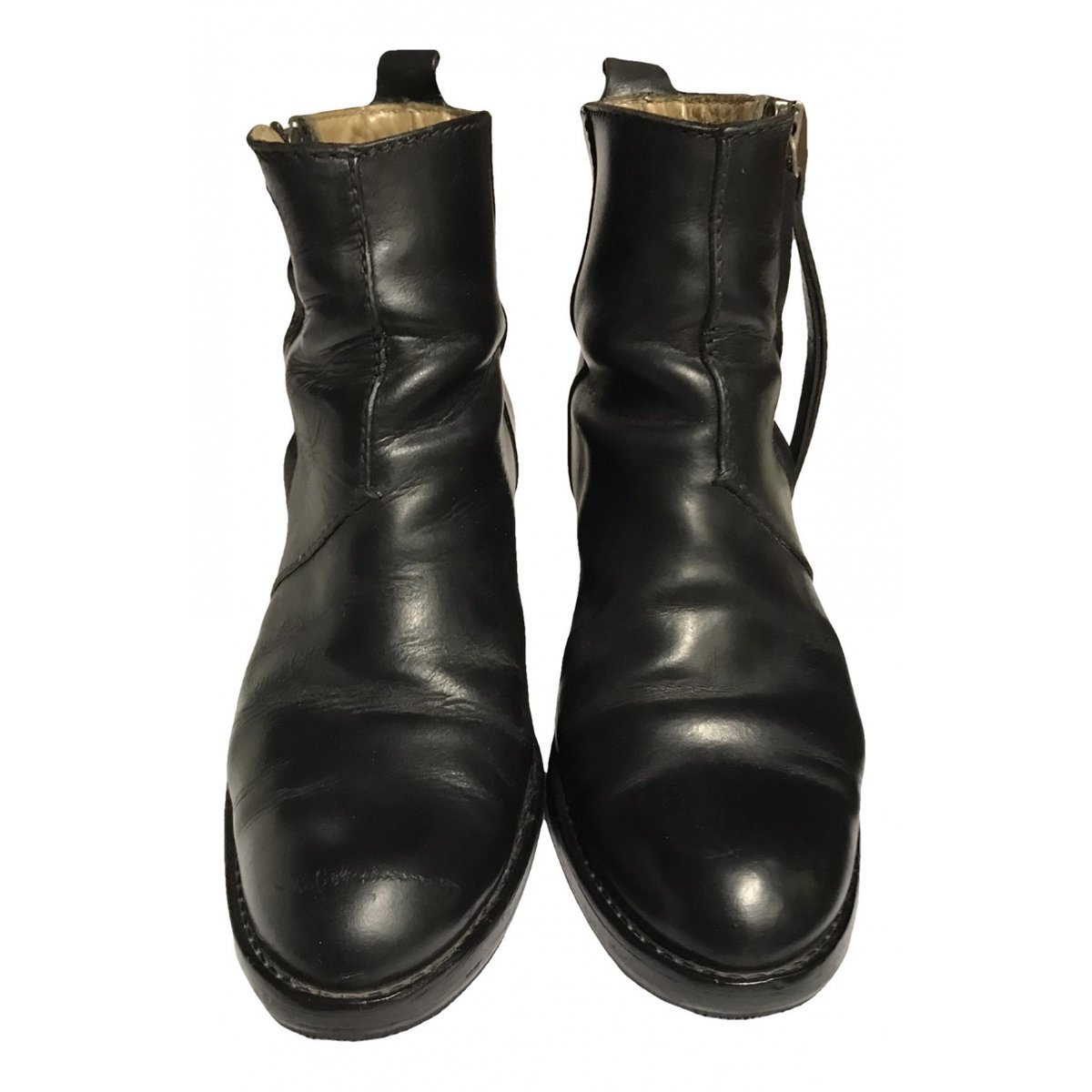 Pistol leather ankle boots