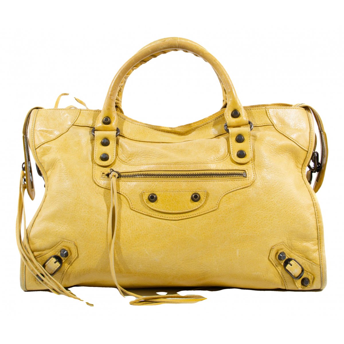 City leather handbag