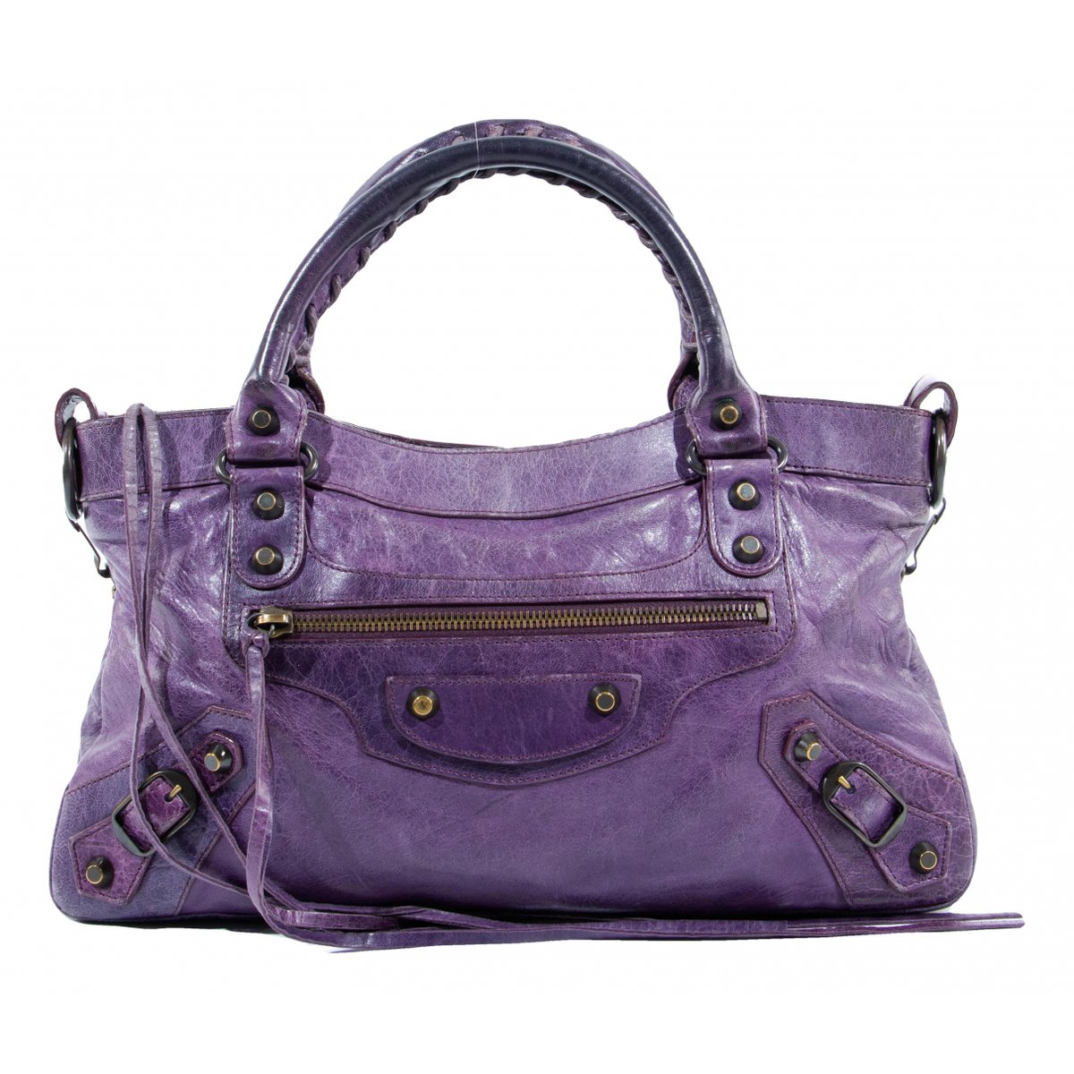 First leather handbag