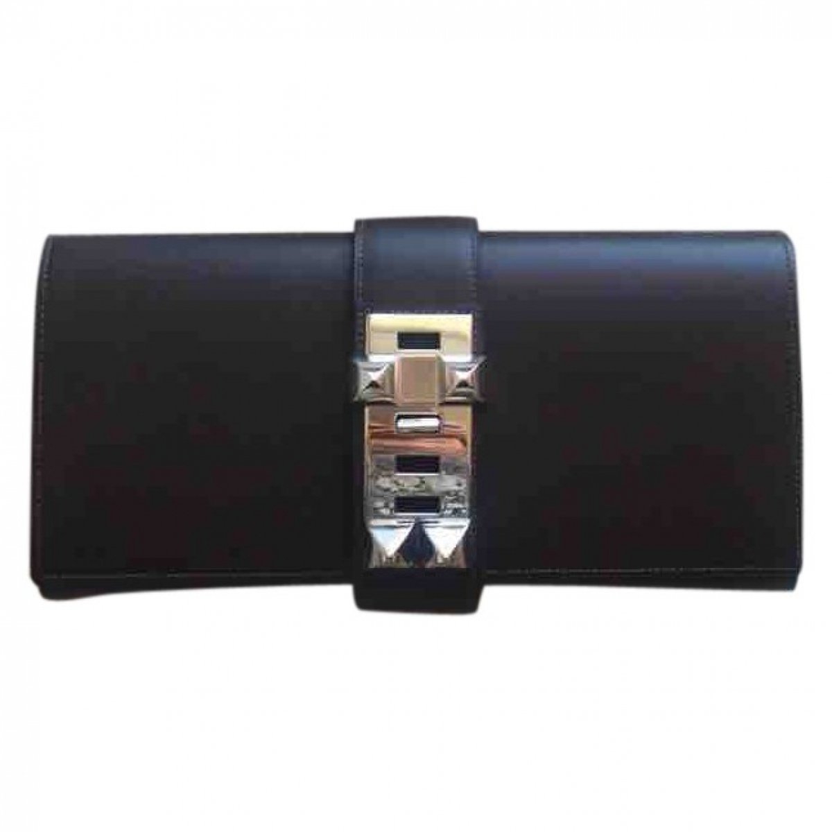 Médor leather clutch bag