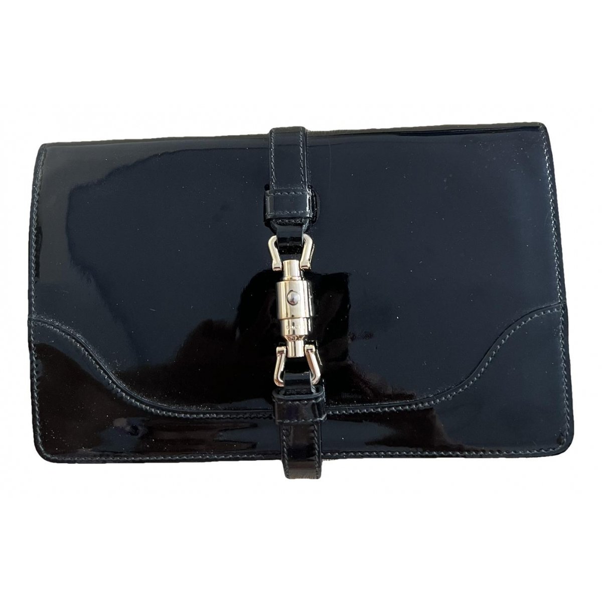 Jackie patent leather clutch bag
