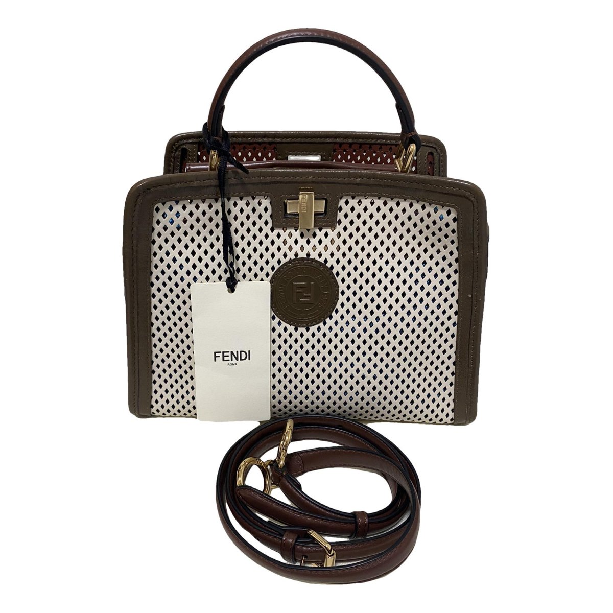 Peekaboo leather handbag