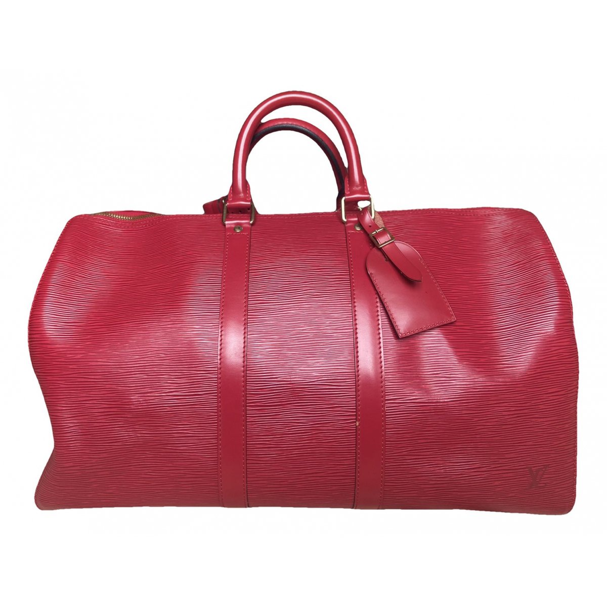 Keepall leather travel bag
