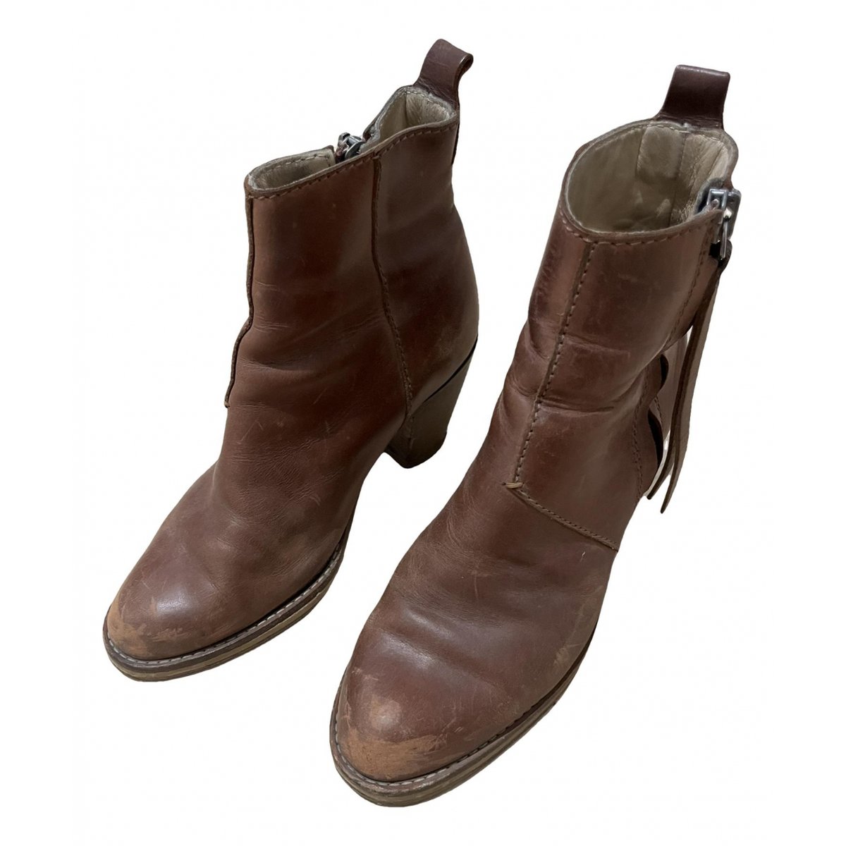 Pistol leather biker boots