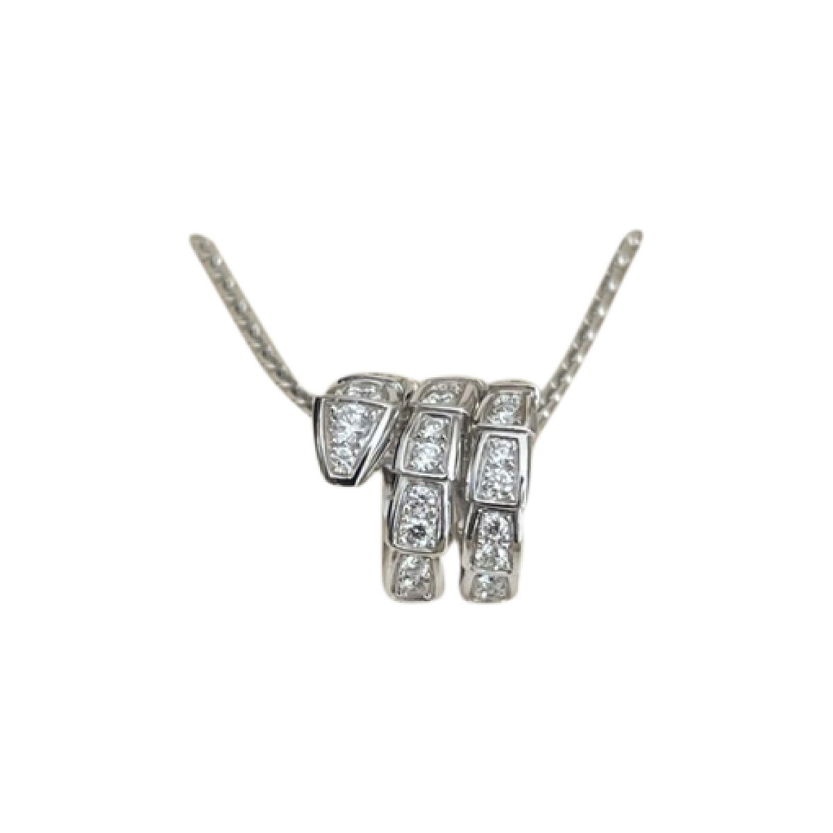 Serpenti Viper white gold pendant