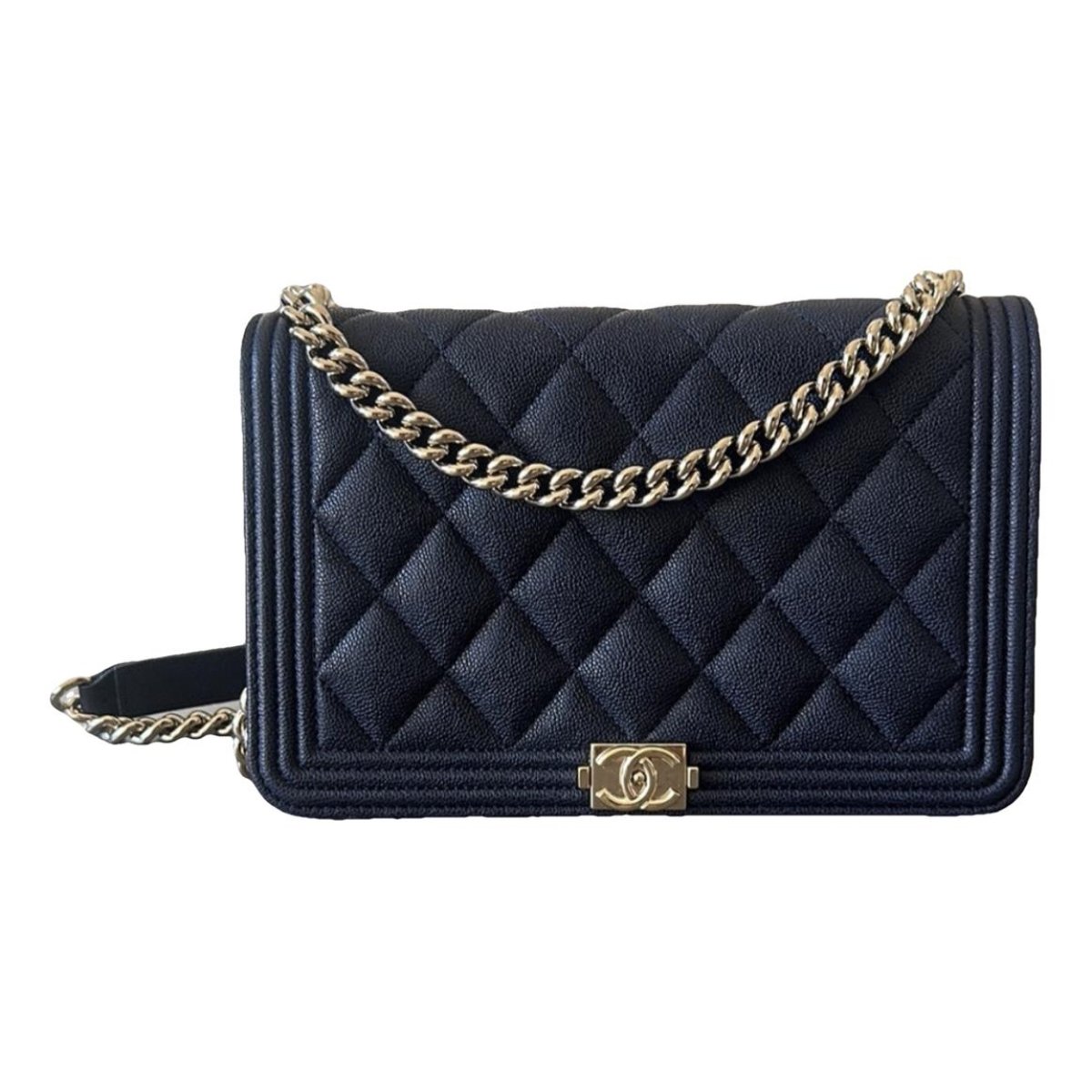 Wallet on Chain leather clutch bag