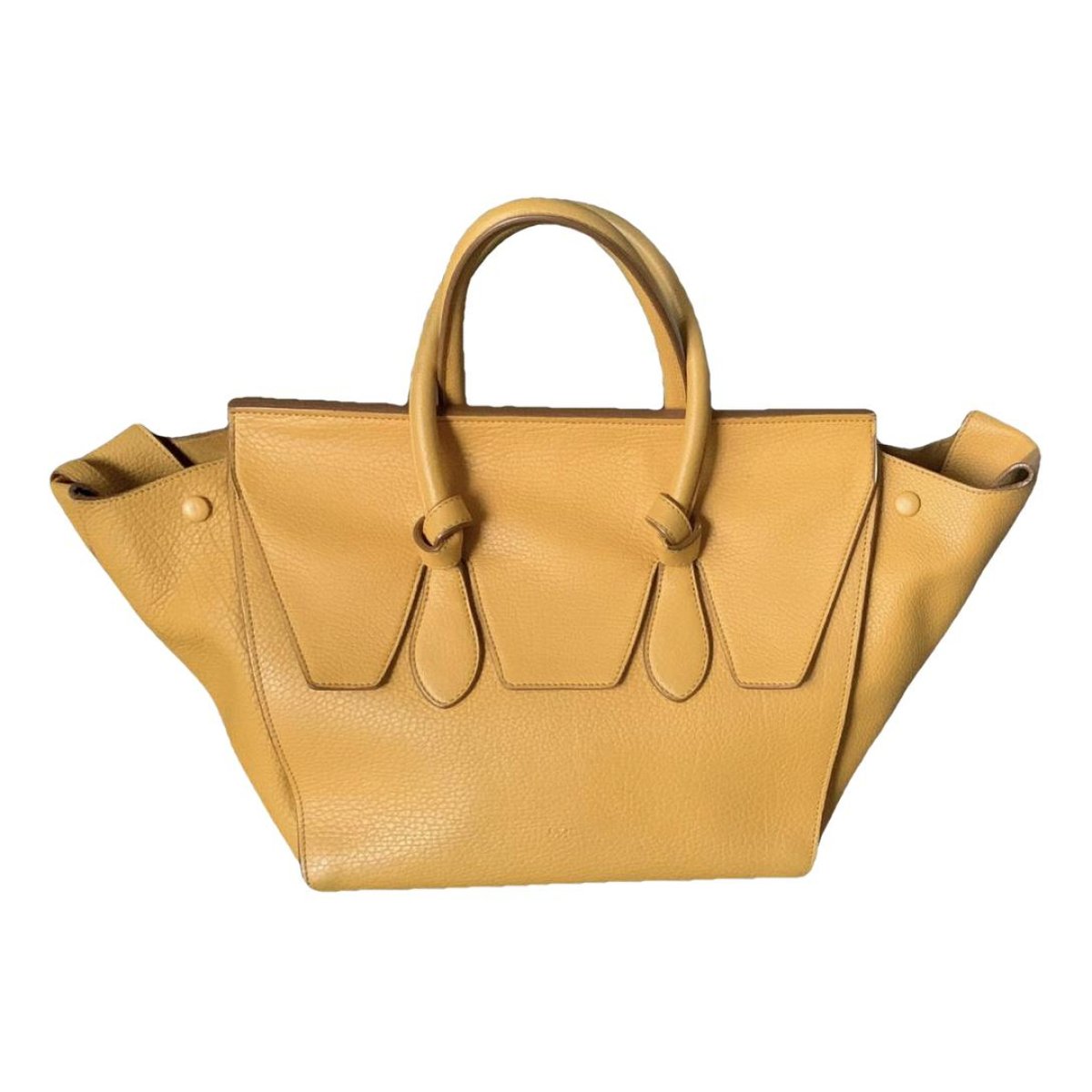 Tie leather handbag