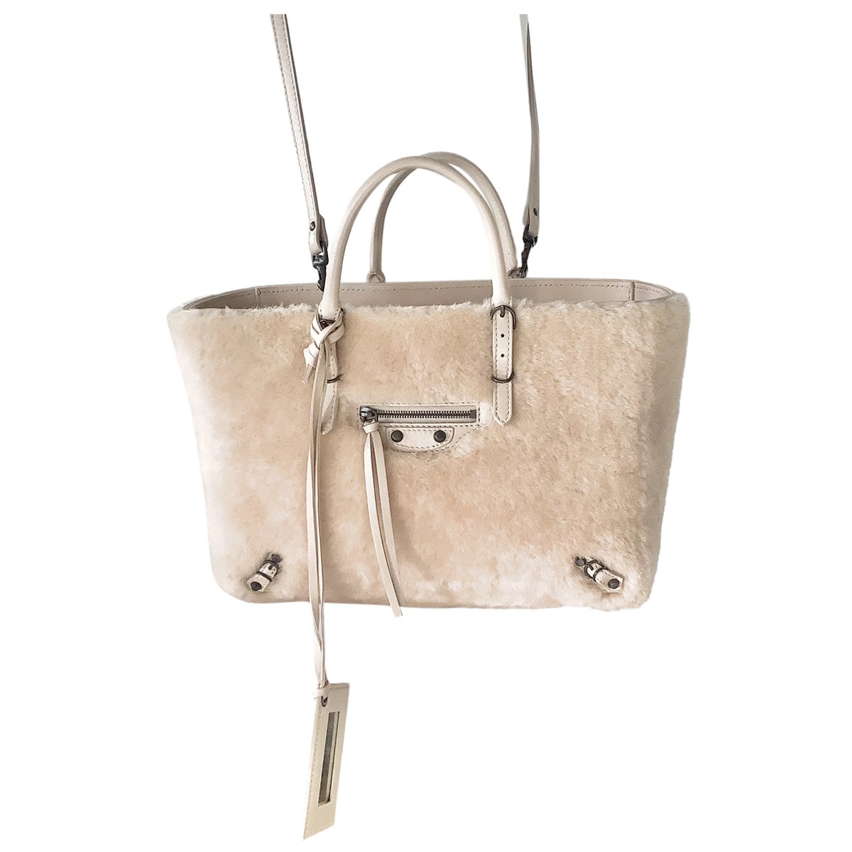 Papier faux fur handbag