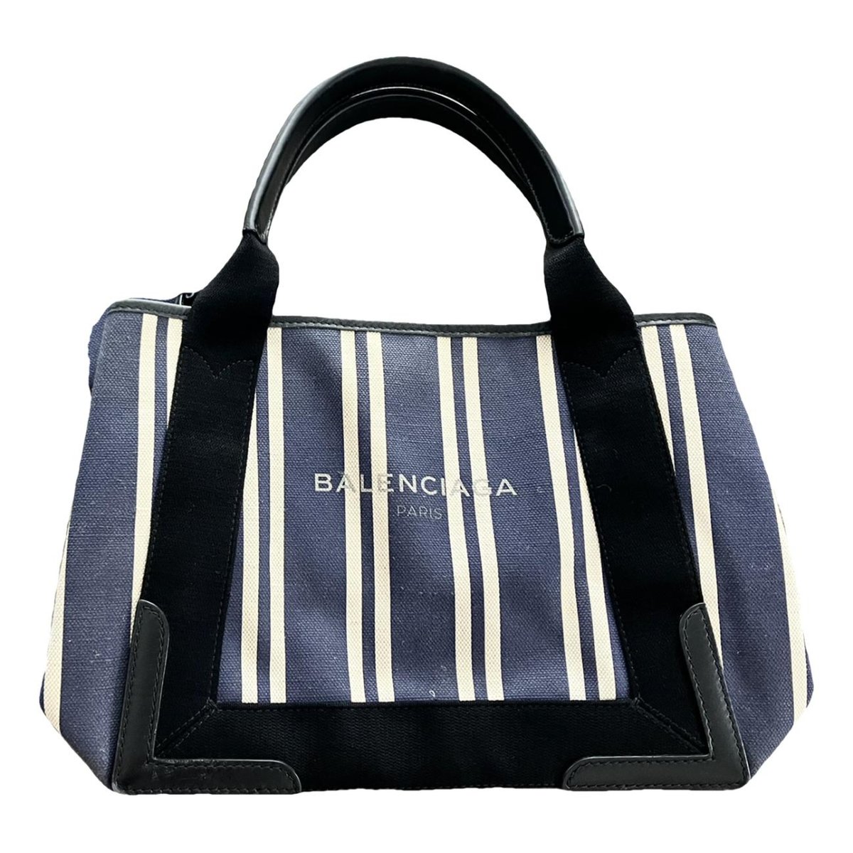 Navy cabas cloth tote