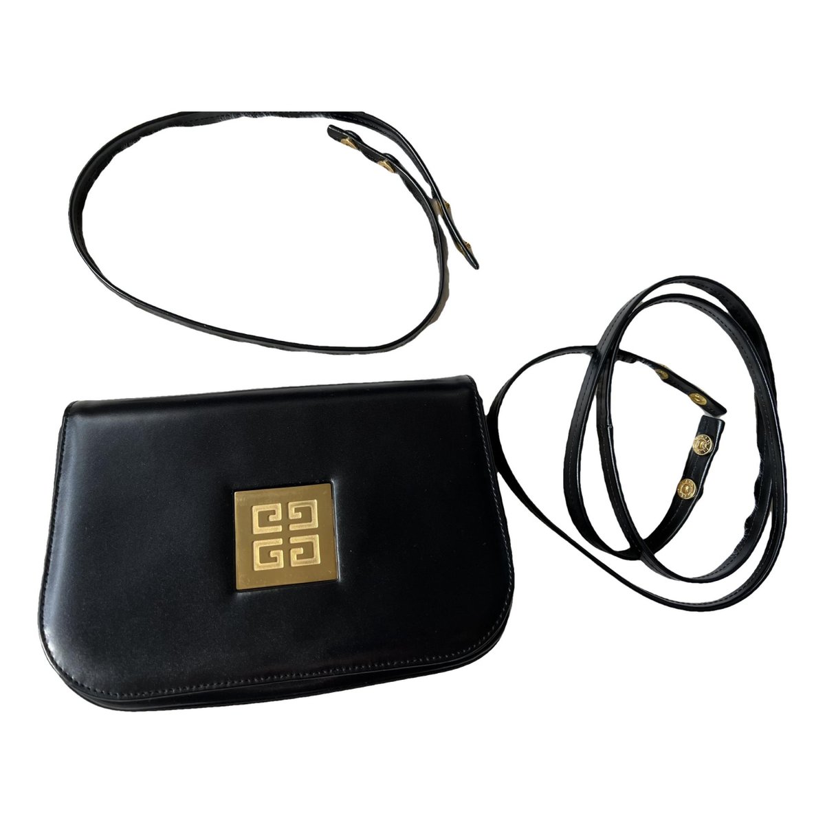Emblem leather handbag