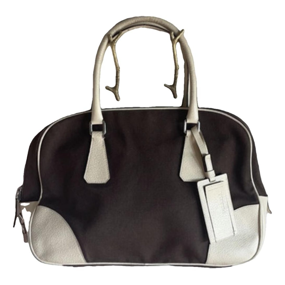 Bowling leather handbag