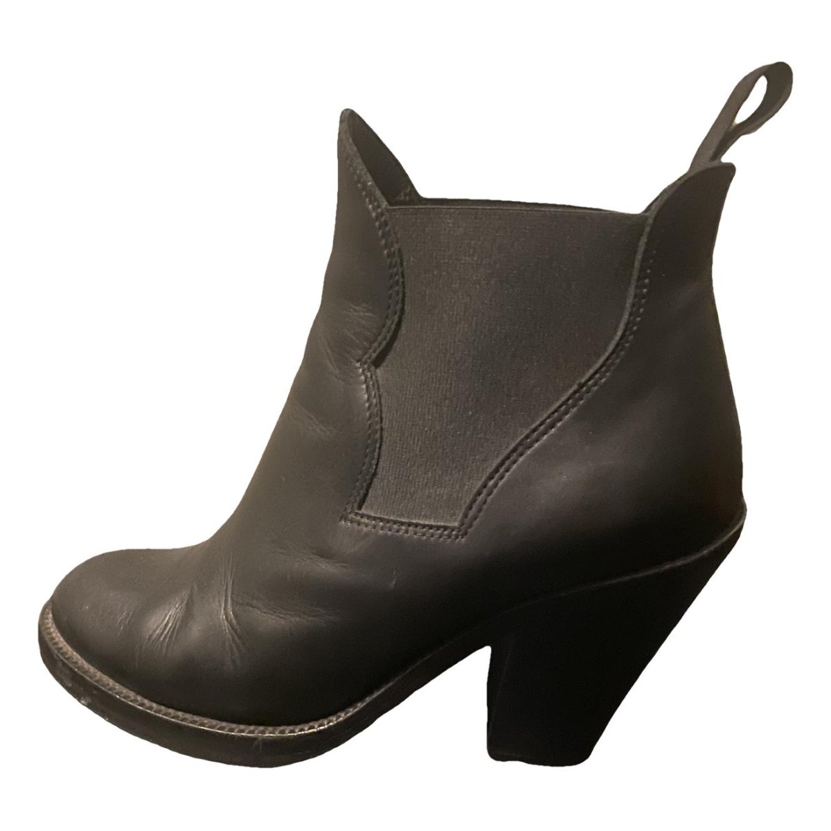 Star leather biker boots