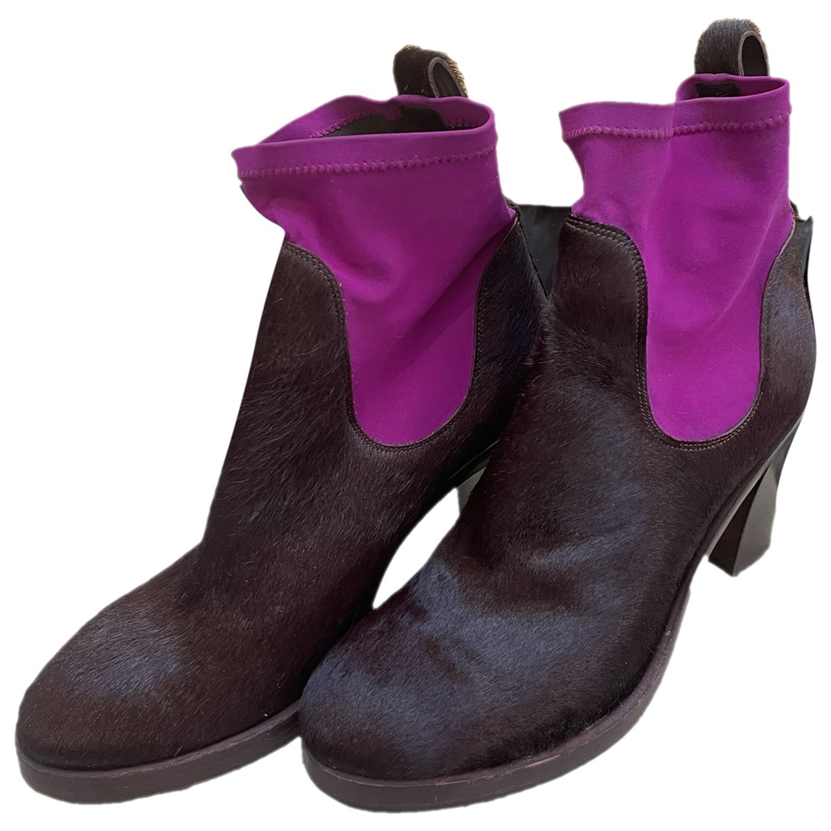 Star faux fur western boots