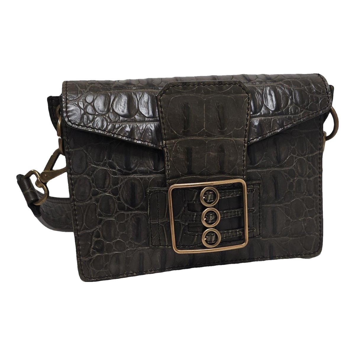 Madras crocodile handbag
