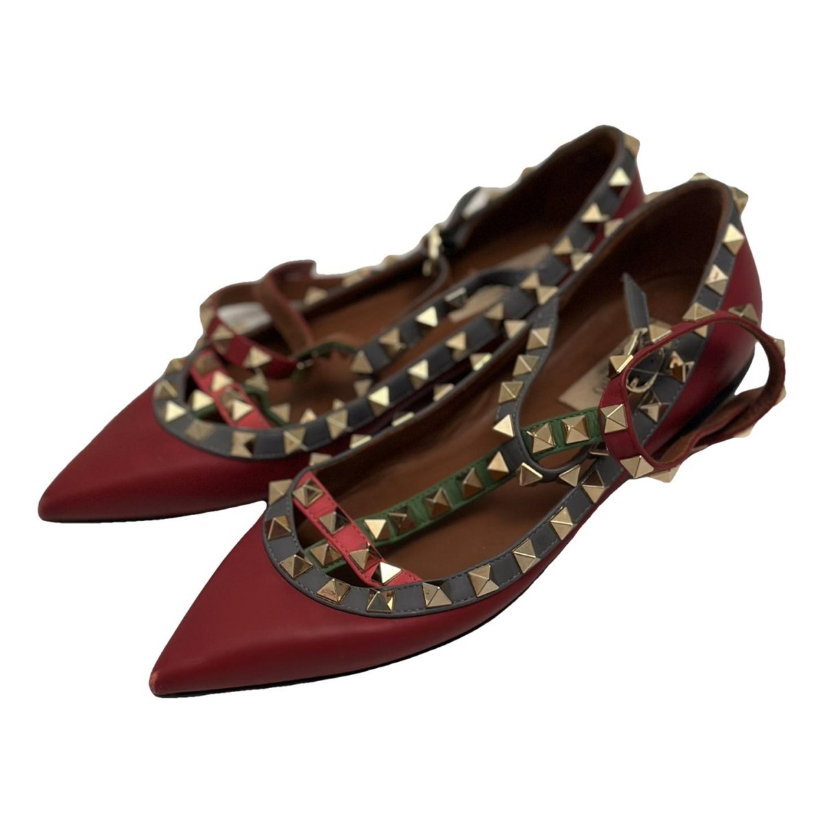 Rockstud leather sandal