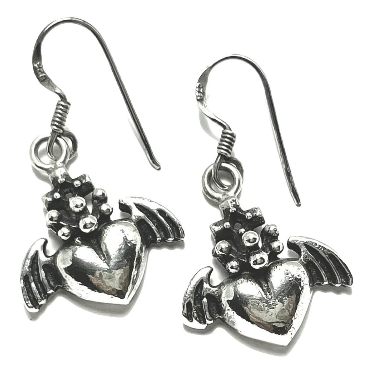 Motifs Coeurs silver earrings