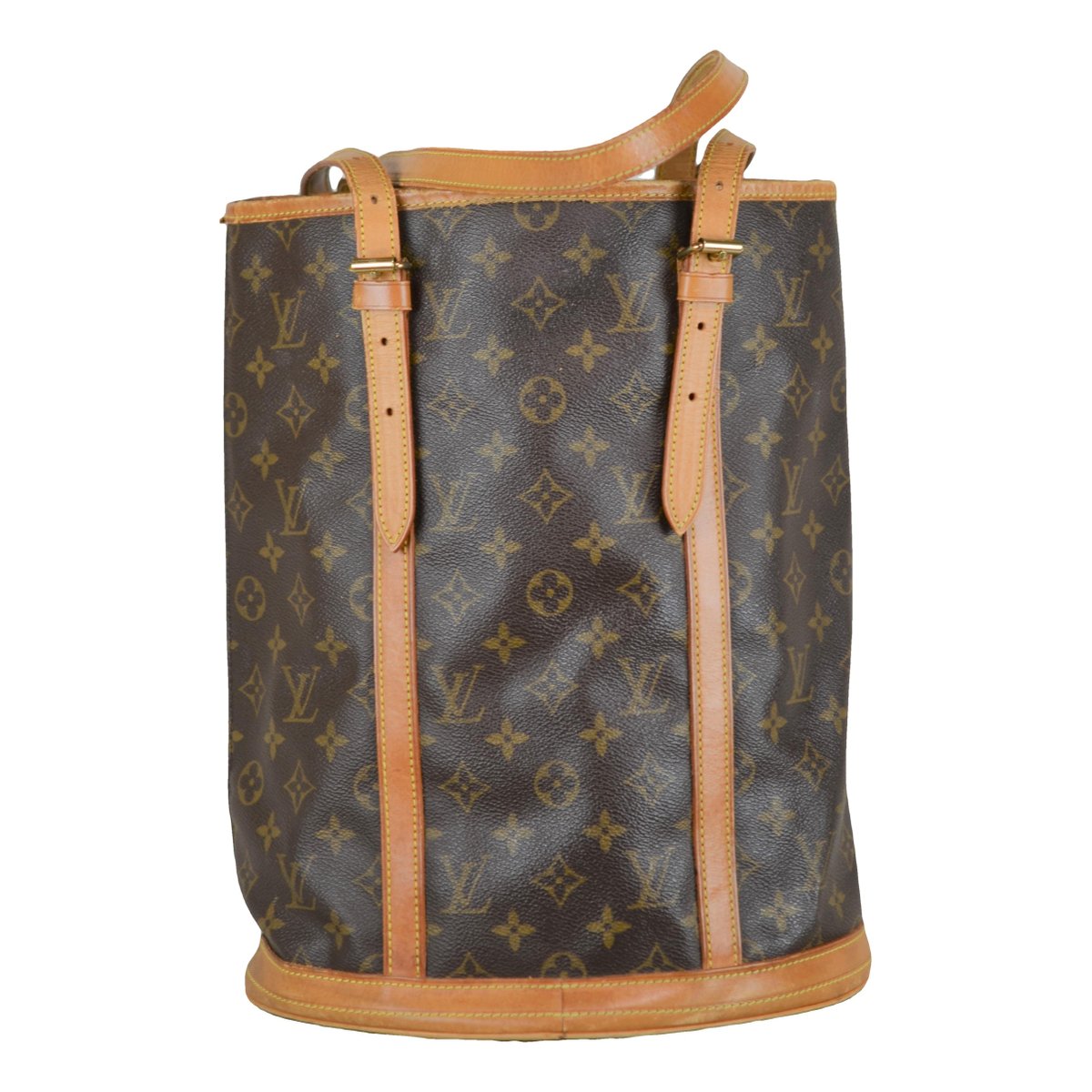 Bucket leather handbag