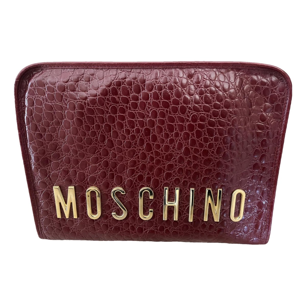 Leather clutch bag