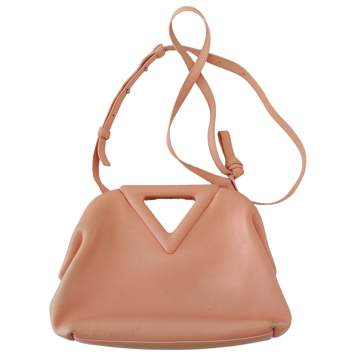 Point leather crossbody bag
