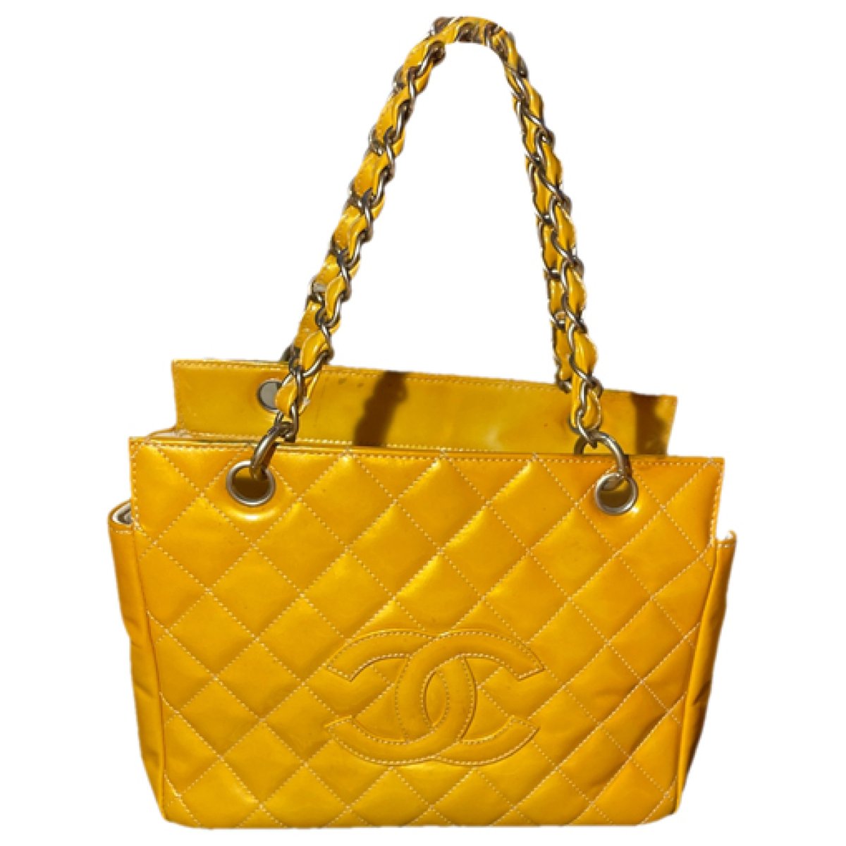 Vintage CC Chain leather tote
