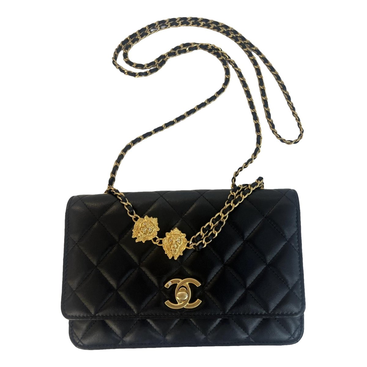 Wallet On Chain leather crossbody bag