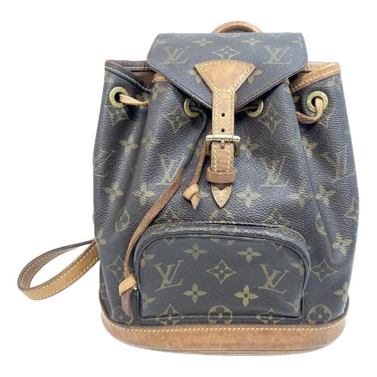 Montsouris Vintage leather backpack