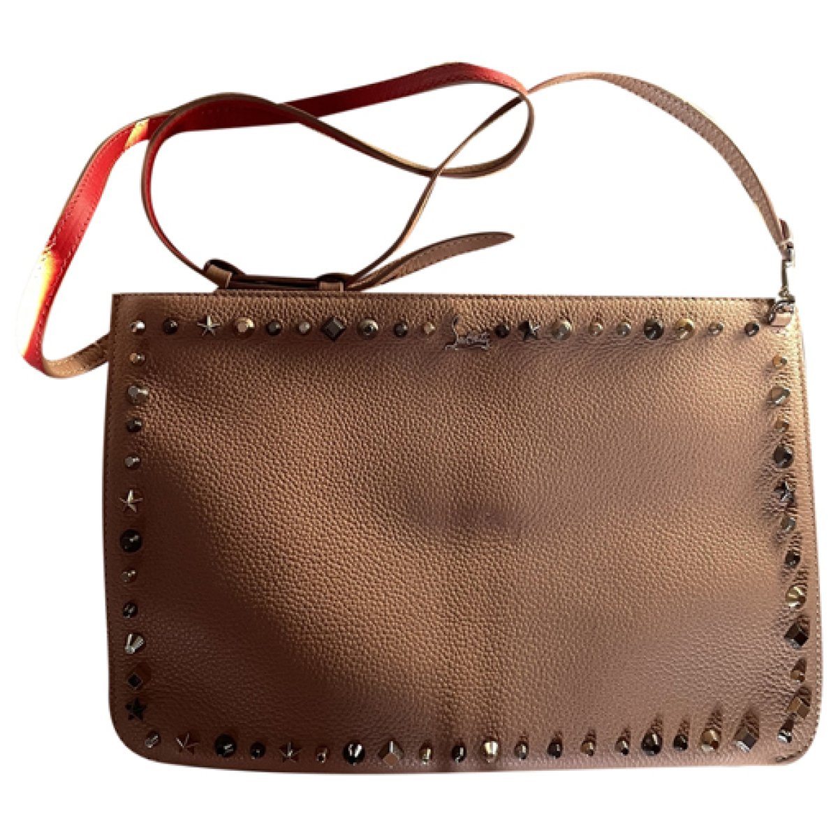 Loubiposh leather clutch bag