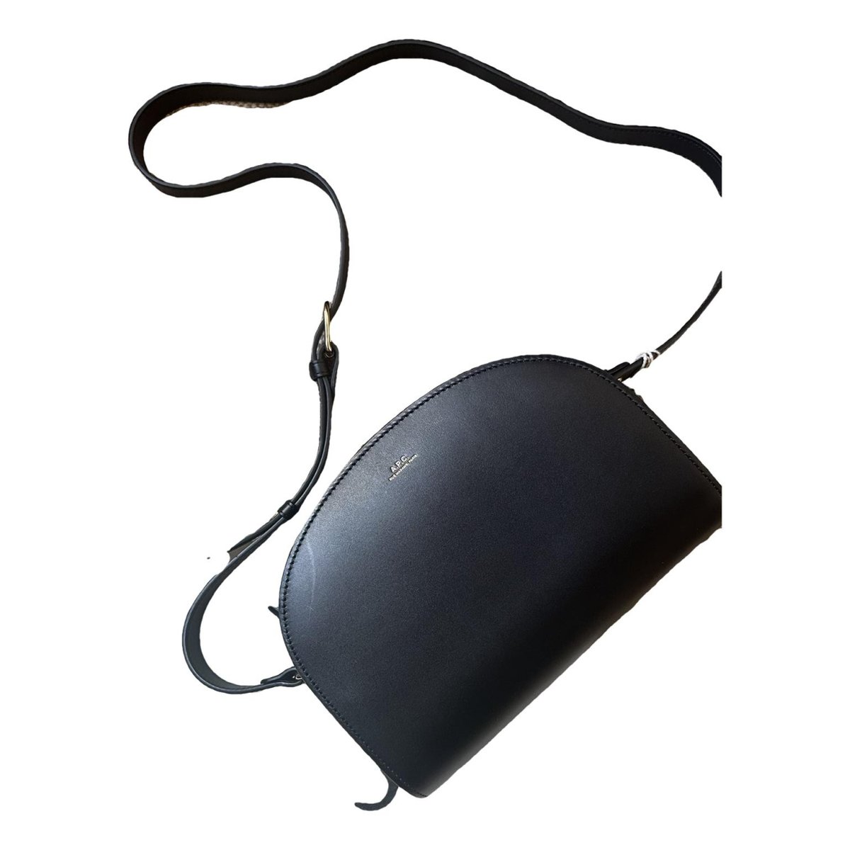 Demi-lune leather crossbody bag