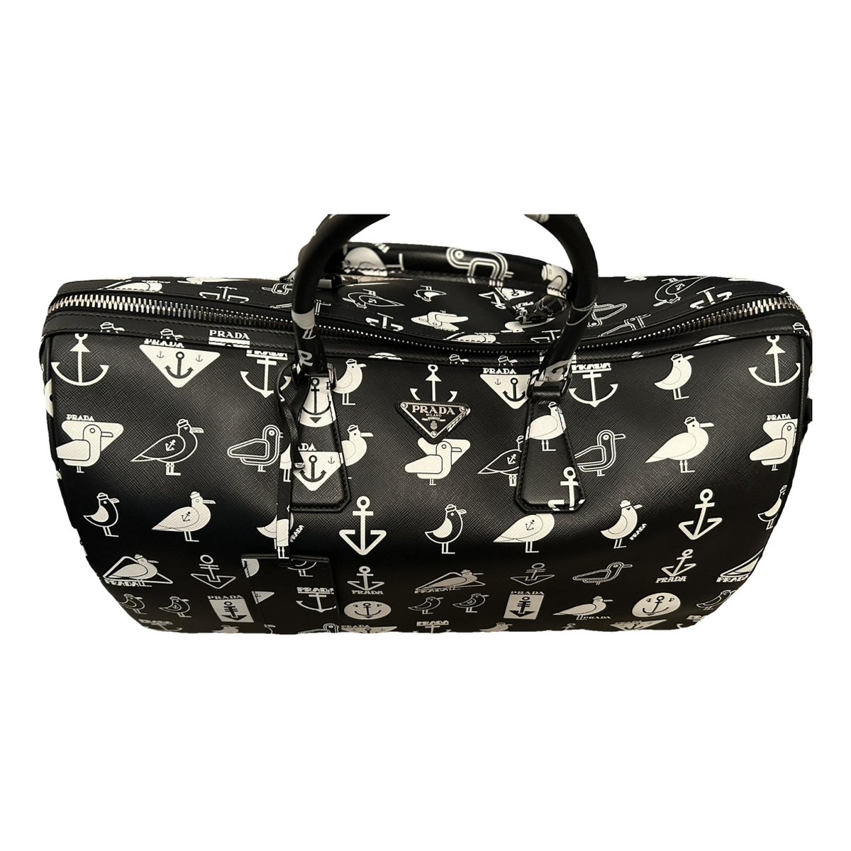 Bowling leather handbag