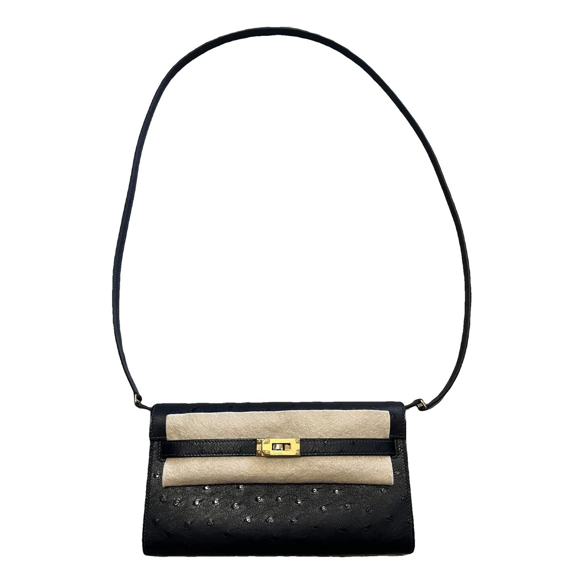 Kelly To Go ostrich crossbody bag